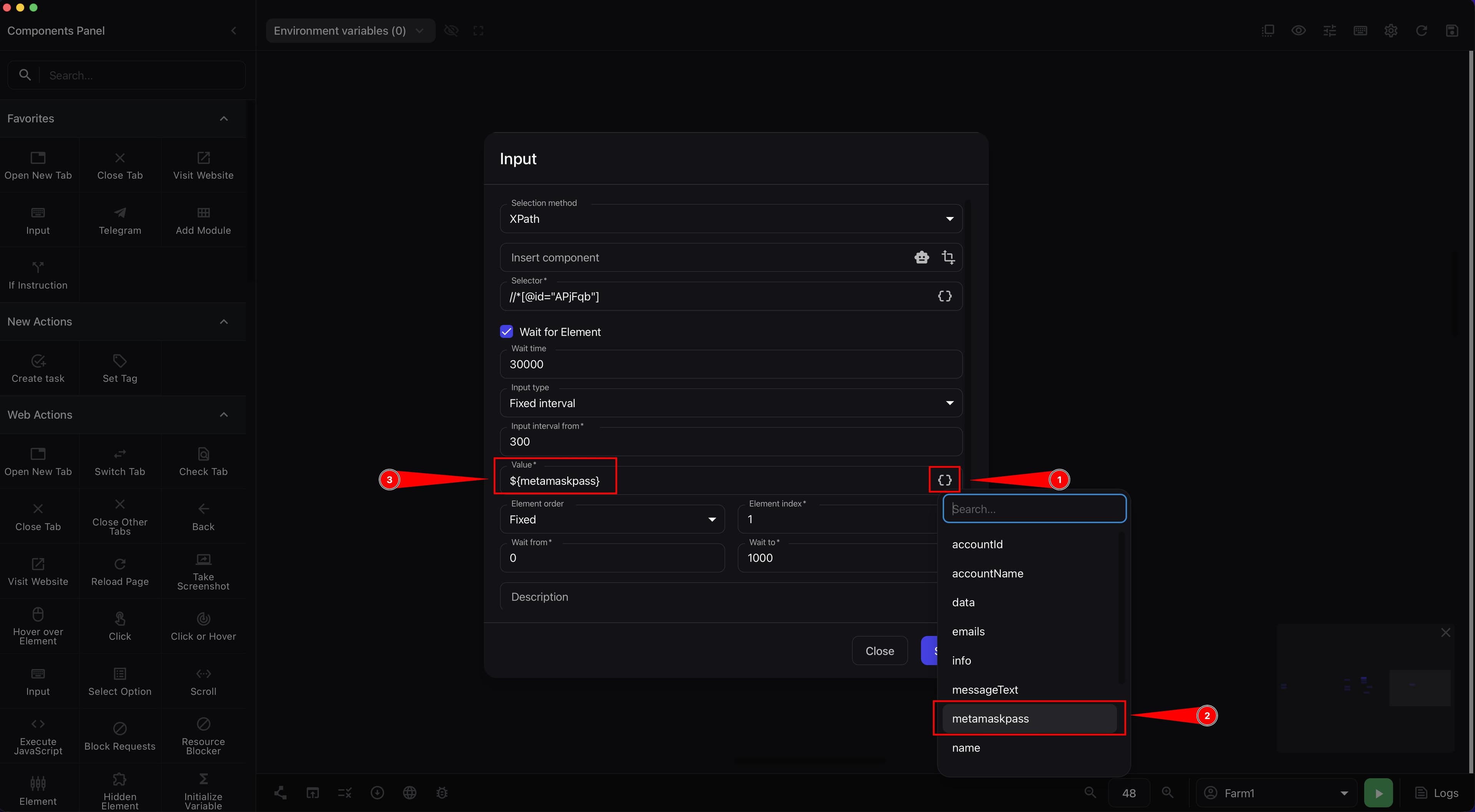 Using integration keys in a script