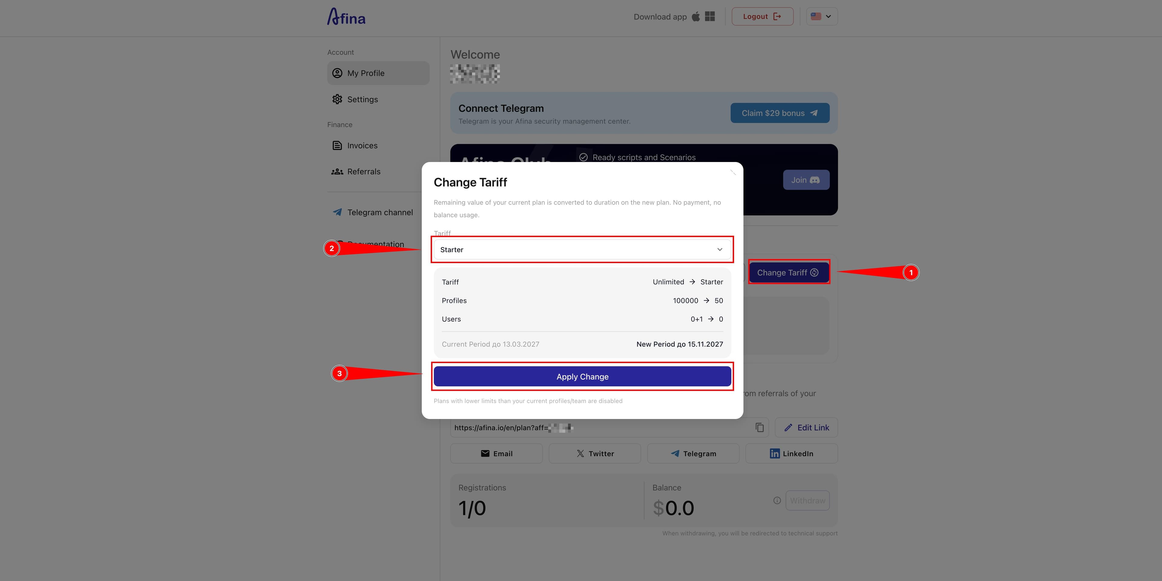 Enhance subscription window with the new expiration after recalculation