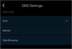 Linksys: Manual DNS