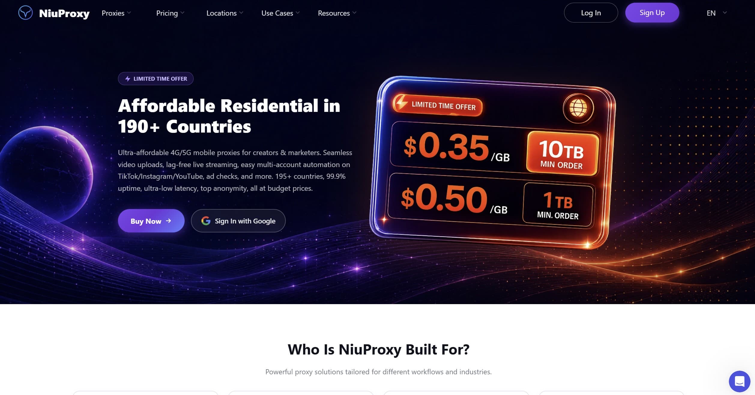 NiuProxy proxy products for AI automation workflows in Afina
