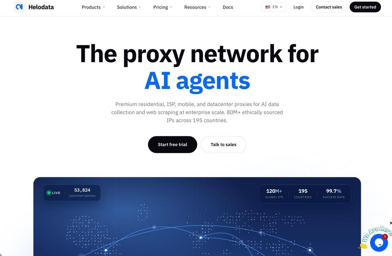 Прокси-сеть Helodata для сбора данных и ИИ-проектов