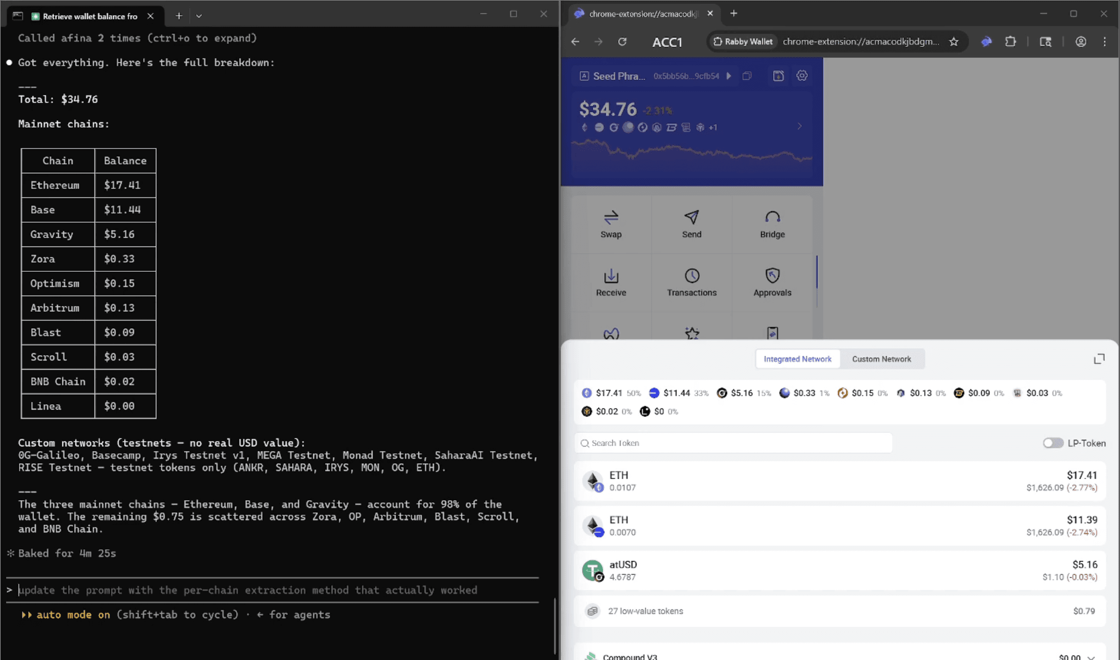 RabbyWallet: checking balances on five accounts without a script RabbyWallet: checking balances on five accounts without a script