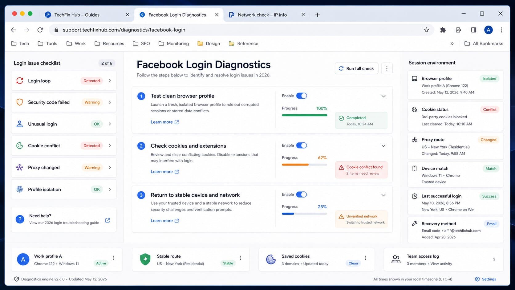 Facebook sends you back to the login page Facebook sends you back to the login page
