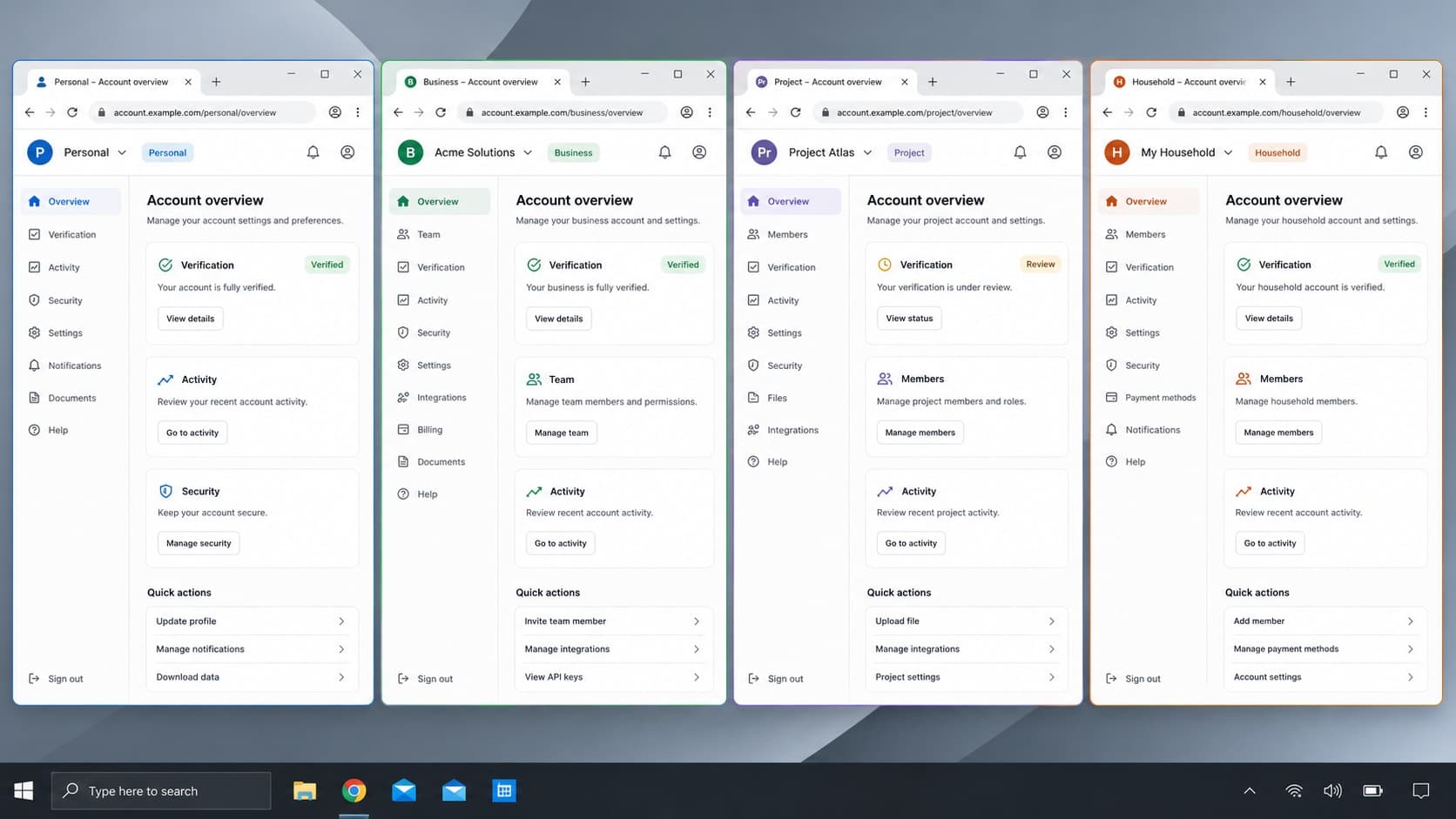 Isolated browser profiles for separate accounts Isolated browser profiles for separate accounts