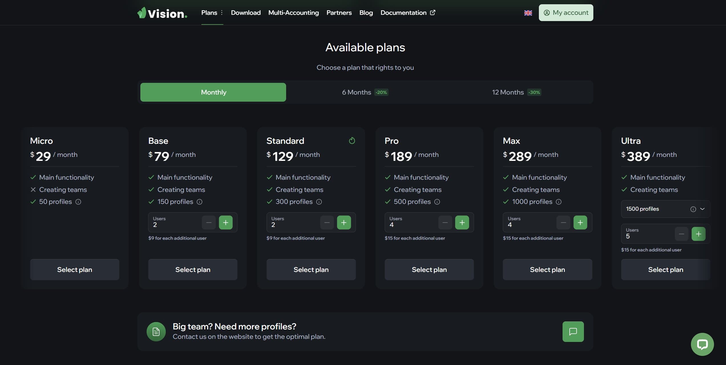 Vision Browser pricing page in 2026 Vision Browser pricing page in 2026