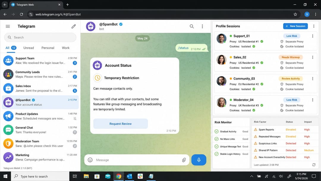 Why Telegram blocks accounts