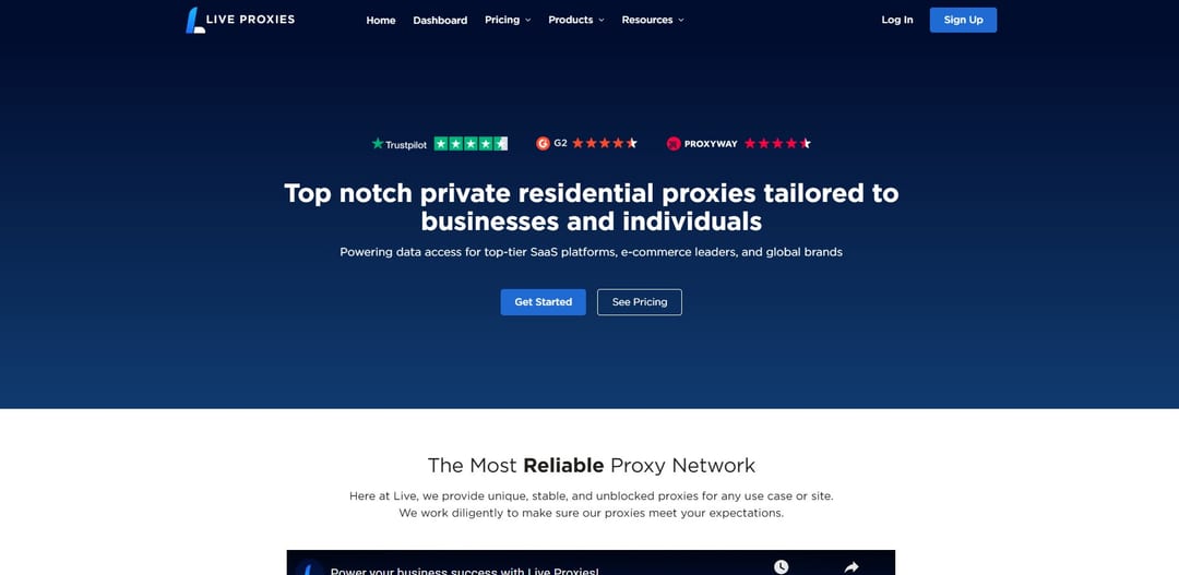 Live Proxies provider example