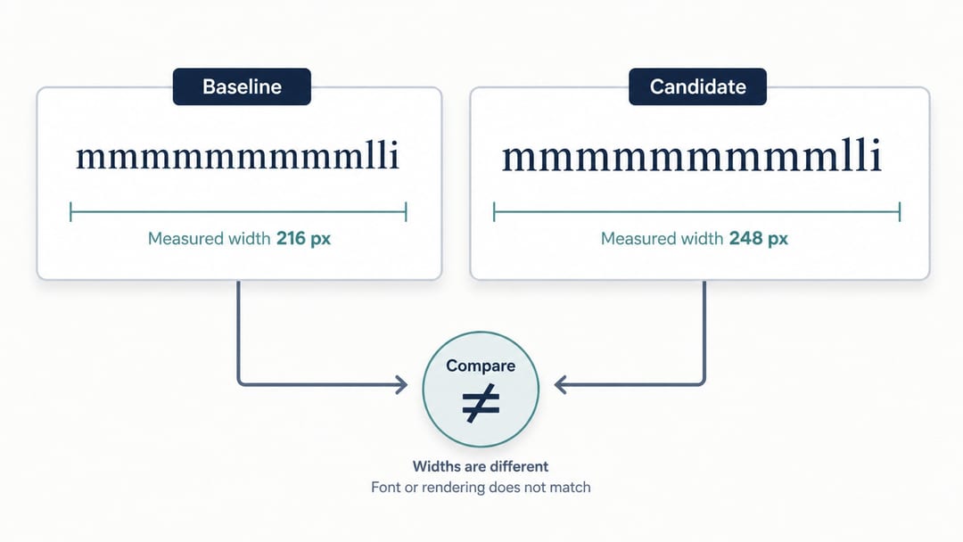 Diagram of the fallback text width measurement method used to detect fonts