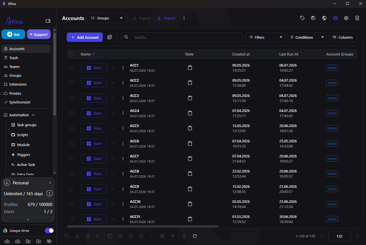 Scaling should follow stable account history