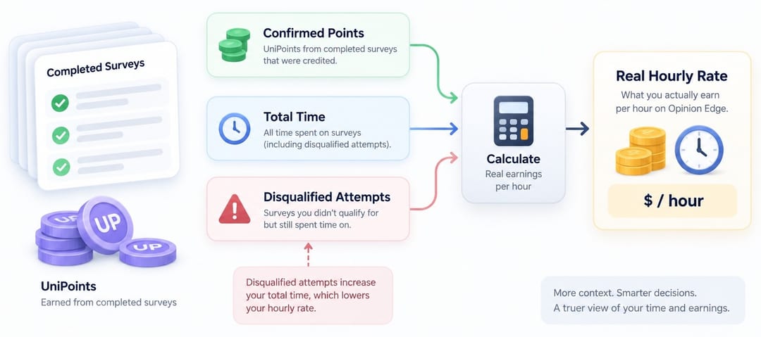 calculating real Opinion Edge earnings with UniPoints