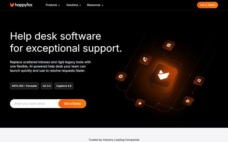 Screenshot of HappyFox for ticketing and support account workflows Screenshot of HappyFox for ticketing and support account workflows