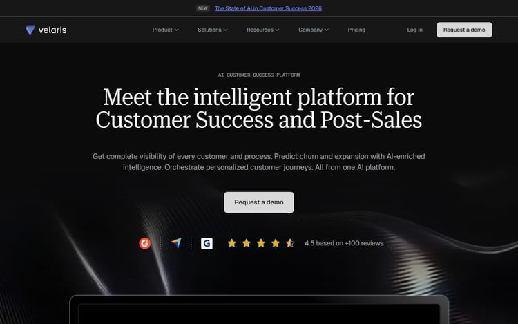 Screenshot of Velaris as a Customer Success platform for managing customer accounts Screenshot of Velaris as a Customer Success platform for managing customer accounts