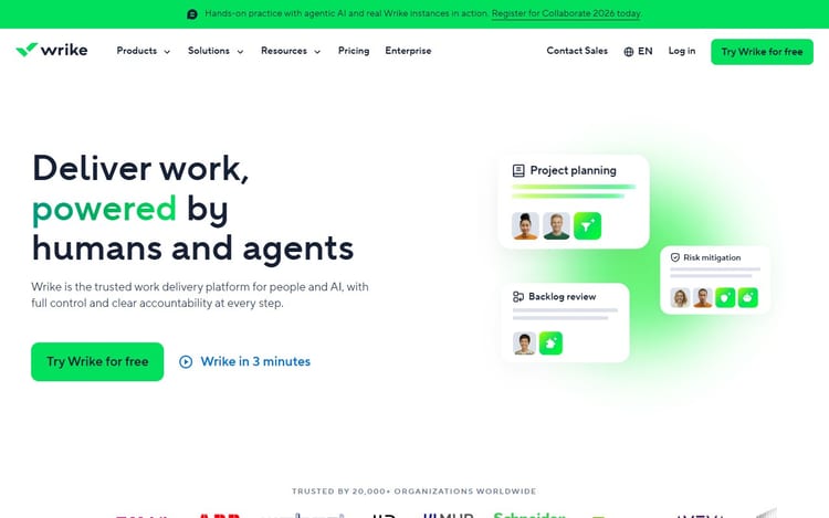 Screenshot of Wrike as a work management platform for team processes Screenshot of Wrike as a work management platform for team processes