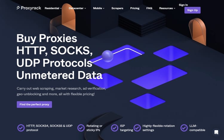 Proxyrack page with residential datacenter and mobile proxies Proxyrack page with residential datacenter and mobile proxies