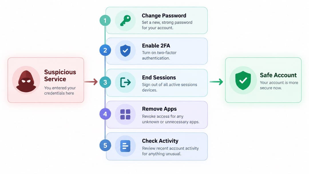 Facebook account protection checklist after using a suspicious profile viewer service Facebook account protection checklist after using a suspicious profile viewer service