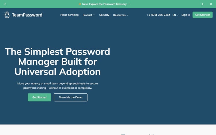 Screenshot of TeamPassword as a team password manager Screenshot of TeamPassword as a team password manager
