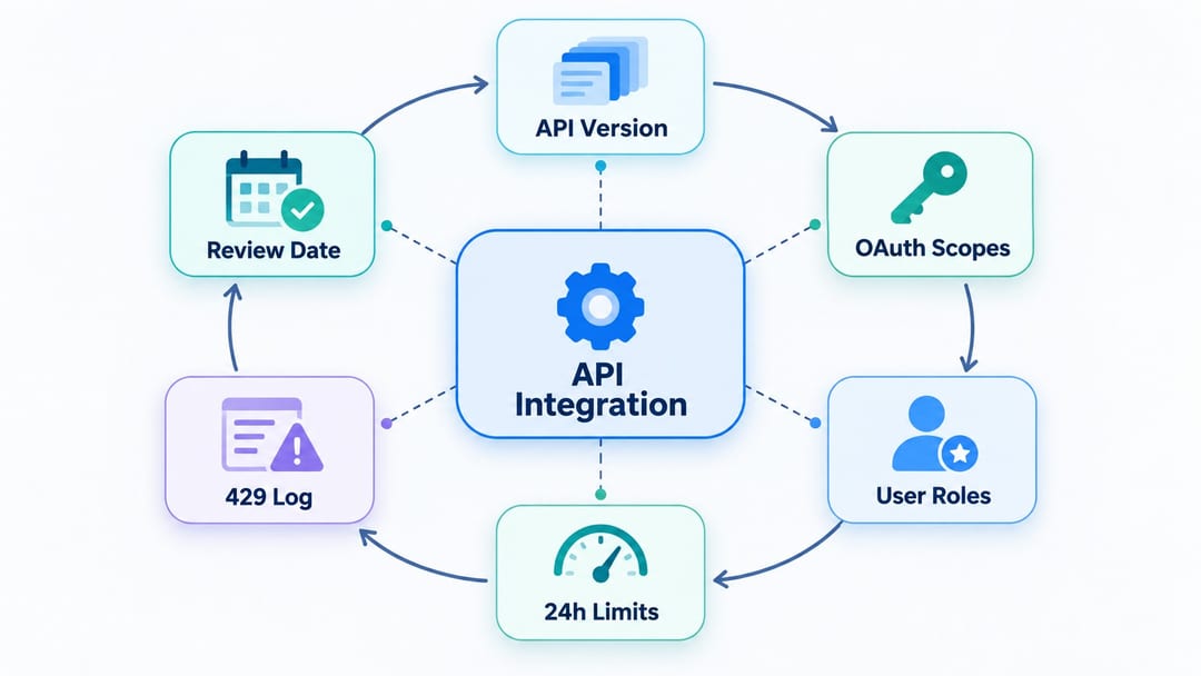 LinkedIn API version and limit monitoring diagram
