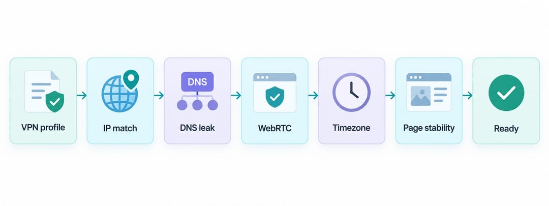 IP DNS WebRTC check after WireGuard import