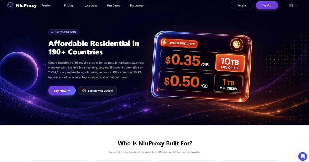 Проксі-продукти NiuProxy для AI-автоматизації в Afina