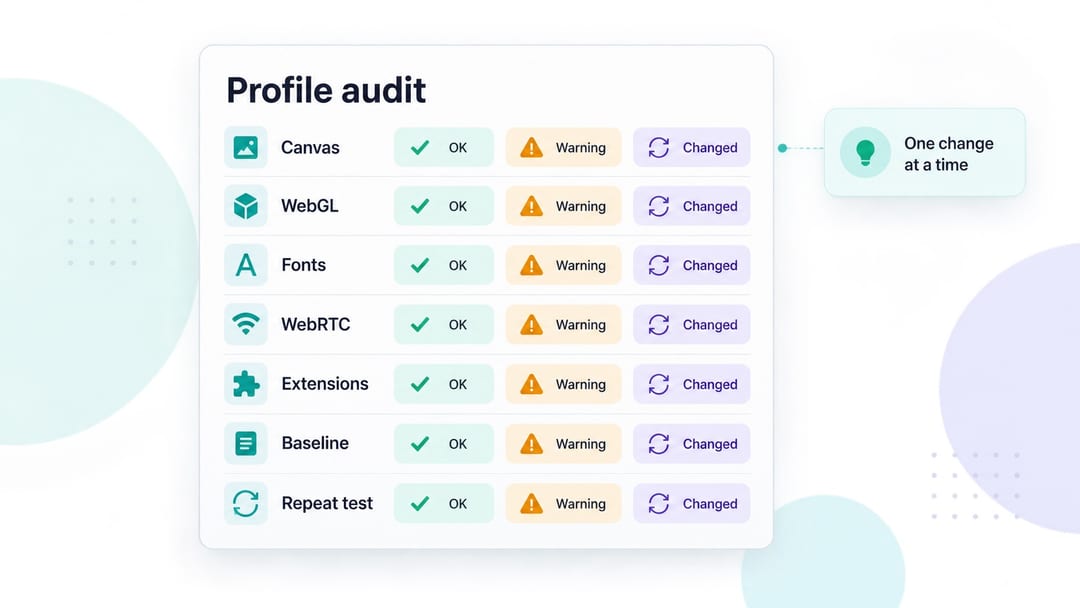 CreepJS browser profile audit checklist